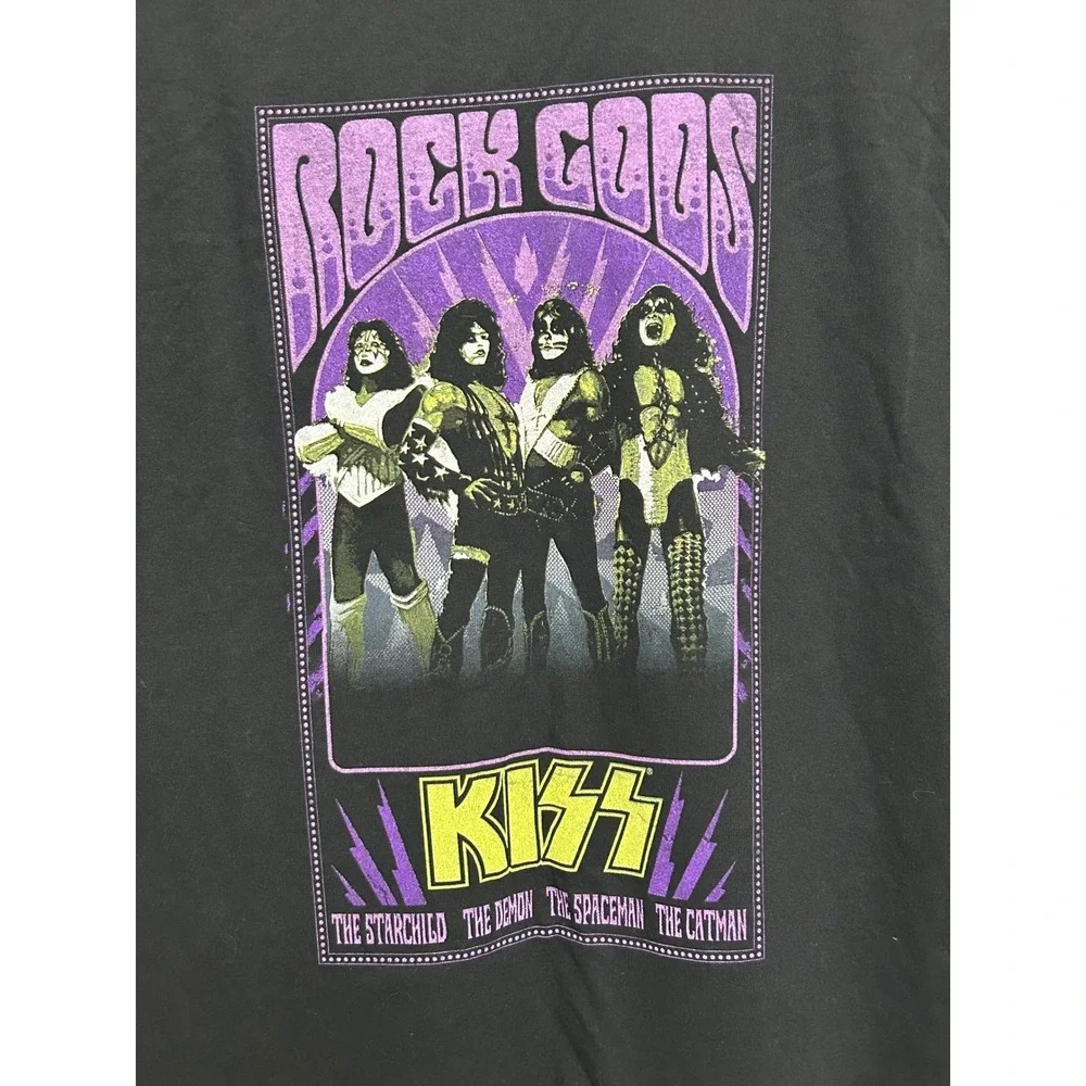 KISS Rock Gods Band T Shirt Black XL The Starchild Demon Spaceman Catman Tee - Picture 2 of 4
